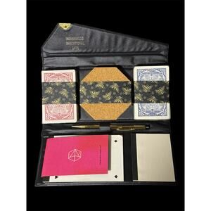 1975 Indianwood Invitational Bridge Card Set Skai-Hide Vinyl Case Rare VTG
